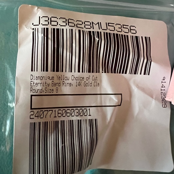 Dominique Yellow Eternity Band Ring new size 8 round stones - Picture 8 of 9